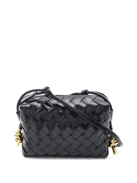 Bottega Veneta Pre-Owned 2012-2026 Mini Lambskin Intrecciato Loop Camera Bag crossbody bag Black 975I4H56406YZ352