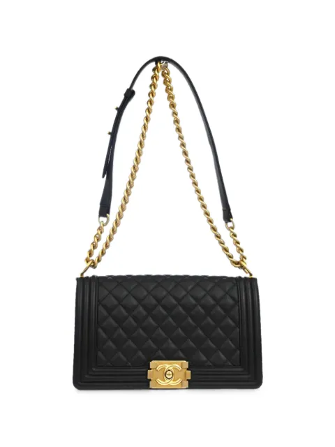 CHANEL Pre-Owned 2019 medium Boy Chanel shoulder bag Black KQ01649