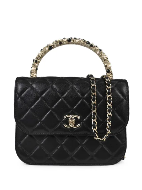 CHANEL Pre-Owned 2010-2020s quilted Coco Handle shoulder bag Black KQ01699