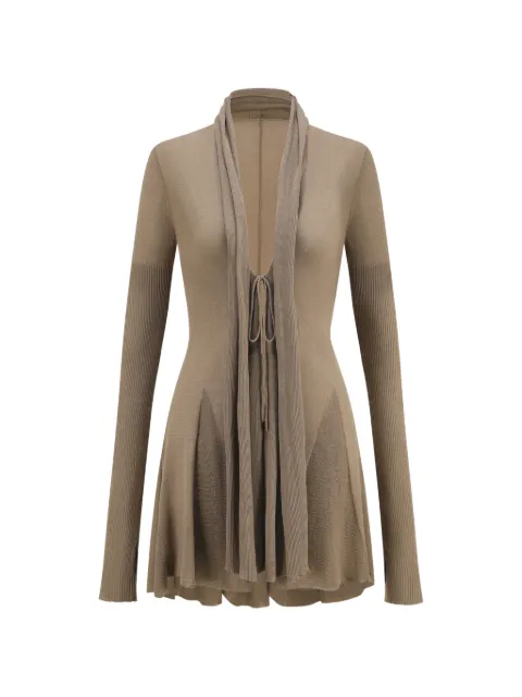 OUDE WAAG fishtail-hem knit cardigan Neutrals OW26PFKT07T2YE420