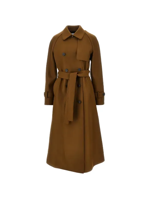 Harris Wharf London double-breasted belted trench coat Brown AA1180MLK444