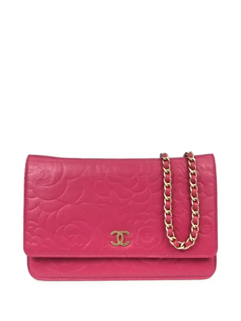 CHANEL Pre-Owned 2012 Camellia Wallet on Chain shoulder bag Pink KQ01658