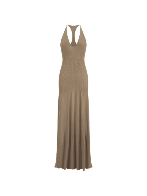 OUDE WAAG Ripple ribbed-knit maxi dress Green OW26PFKD01T2YE420