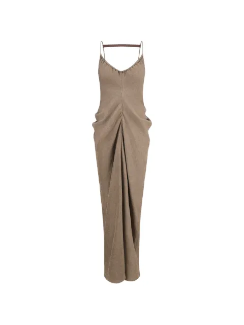 OUDE WAAG washed halter-neck draped maxi dress Neutrals OW26PFDS11V1YE420