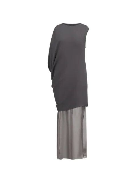 OUDE WAAG asymmetric draped maxi dress Grey OW26PFDS13P1BU680