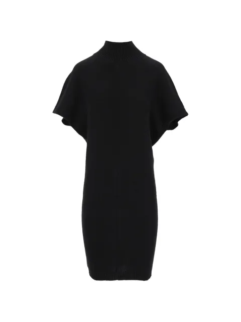 Federica Tosi high-neck short-sleeve mini dress Black 32300352