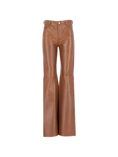 Haikure Flora leather trousers Brown HEW03338PL008TP