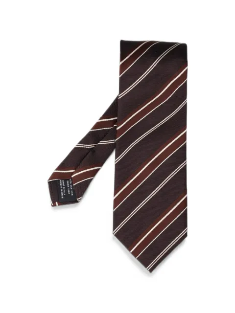 TOM FORD striped silk tie Brown STE001S0340