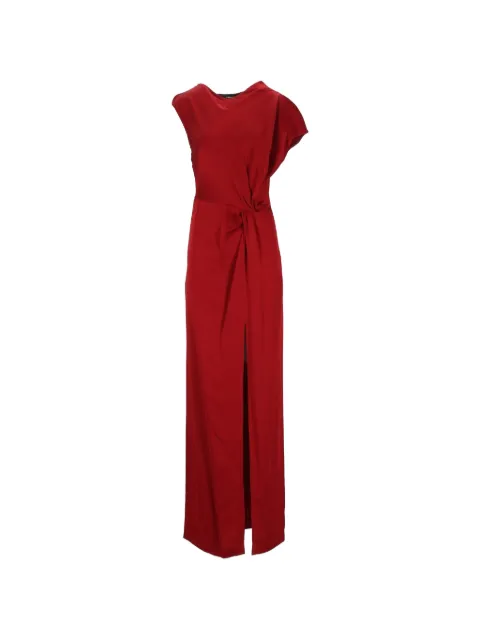 Federica Tosi twist-detail front-slit maxi dress Red 31207311