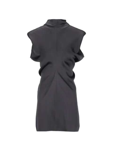 Federica Tosi padded-shoulder satin mini dress Grey 31211311