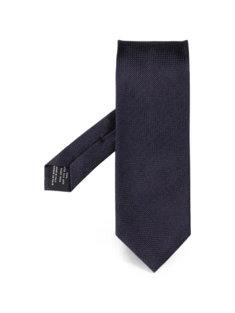 TOM FORD micro-pattern silk tie Blue STE001S0367