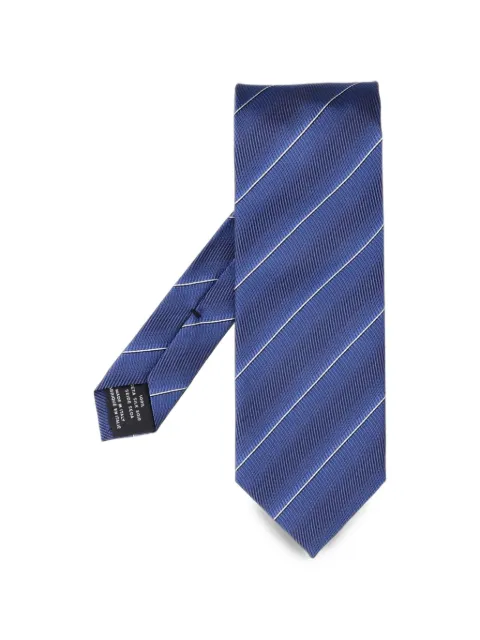 TOM FORD diagonal-stripe silk tie Blue STE001S0352