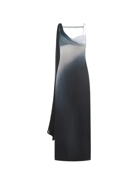 OUDE WAAG ribbon-panelled printed maxi dress Grey OW26PFDS01P2BU068