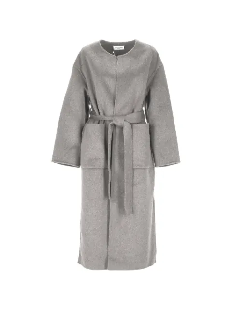 THE DYNAMIS STUDIO belted wool coat Grey DS11F26WINTERCLOUD