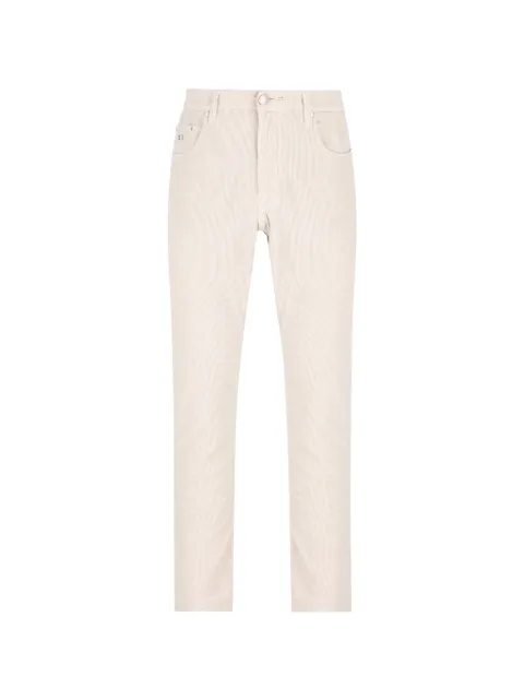 Sartoria Tramarossa Michelangelo corduroy slim-fit trousers White MICHELANGELO
