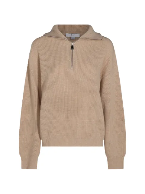 Malo ribbed-knit quarter-zip sweater Neutrals DXD060F1B02E3638
