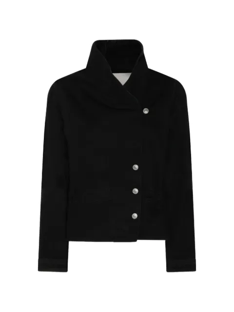MARANT ÉTOILE Dolie asymmetric-front denim jacket Black VE0614FAD1H02I