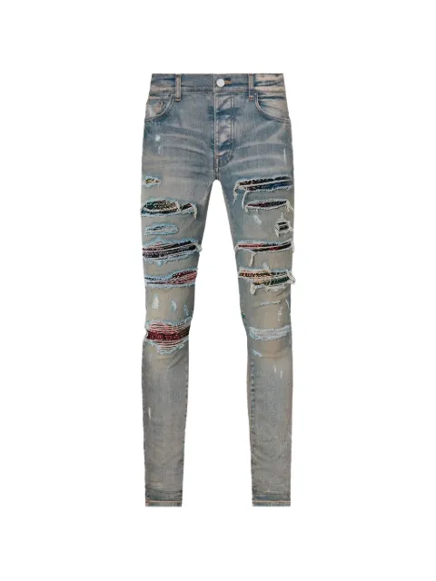 AMIRI Thrasher paisley-patch jeans Blue MDS021408