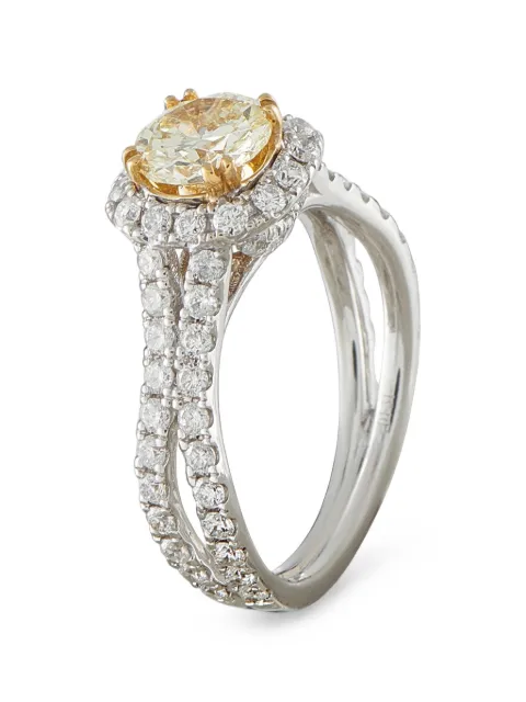 LB Exclusive diamond halo ring Silver MF15080526