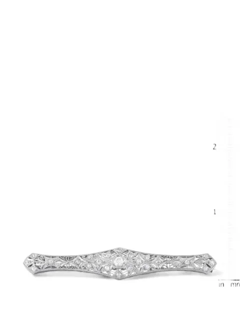 LB Exclusive diamond filigree brooch Silver MF20080526