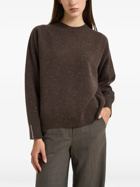 Peserico flecked knit sweater Brown S99984F07K09095252