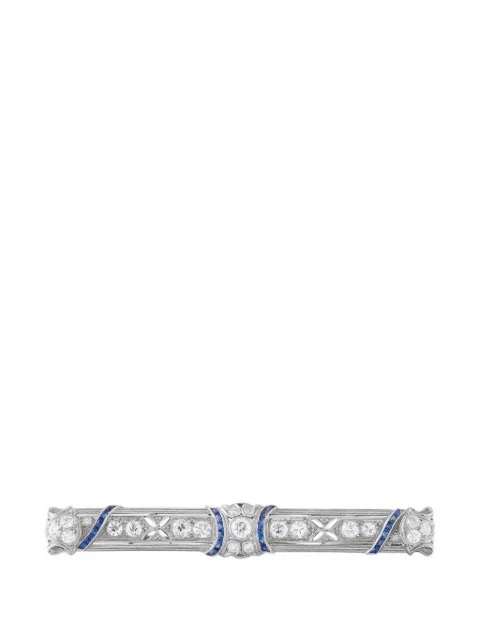 LB Exclusive diamond and sapphire brooch Silver MF16080526
