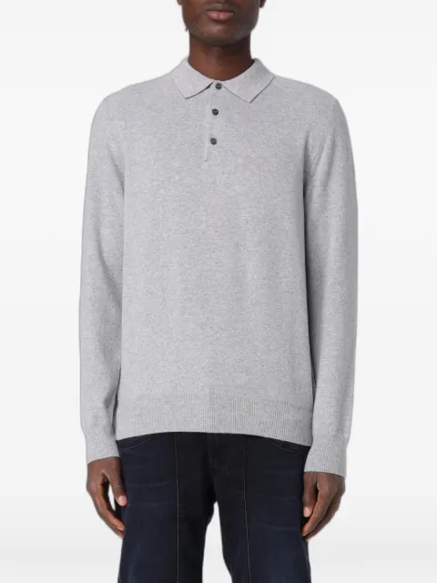 XC fine-knit long-sleeve polo shirt Grey 207049621