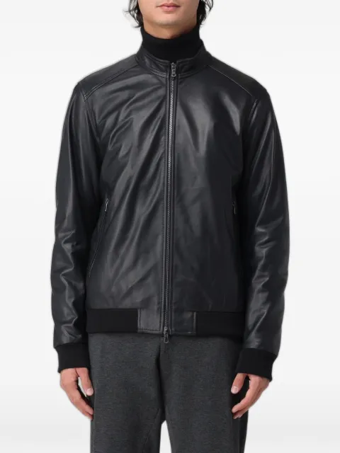 XC leather bomber jacket Black LUCIANOOXFORDNERO