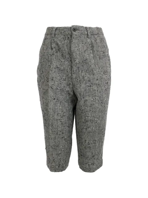 Comme Des Garçons Pre-Owned 1990 fleck cropped trousers Grey HOLACDG118