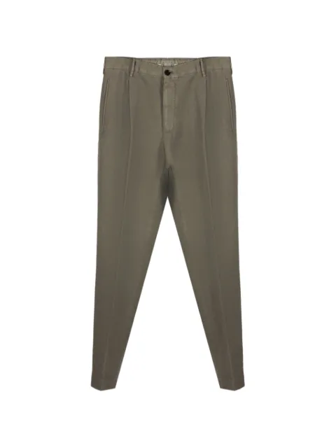 Incotex pleated twill trousers Green ZM541W4539D929