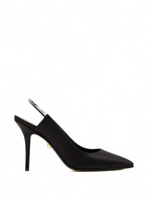 Alevì Danielle crystal-embellished slingback pumps Black L27W3001R0222997BLACK