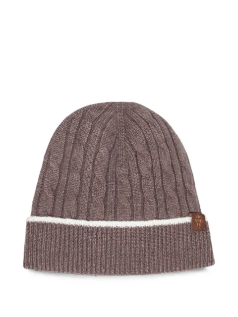 Eleventy cable-knit beanie hat Brown N77CPLN06TES0N0110502
