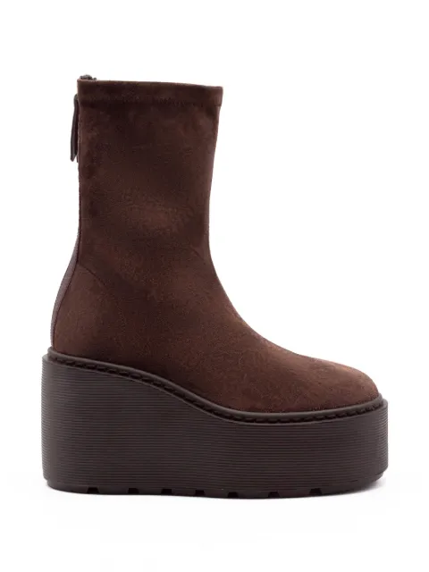 Vic Matie F20 Zeppa wedge suede ankle boots Brown 1F2664DLF20BSJ0350DBROWN