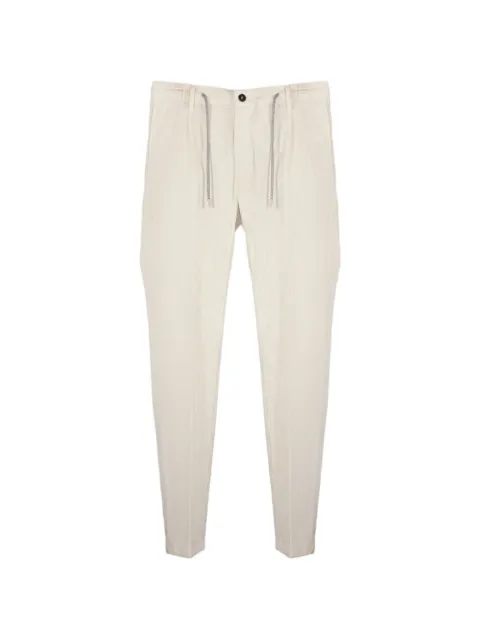 Eleventy ribbed drawstring trousers Neutrals N75PANB21TET0L00300