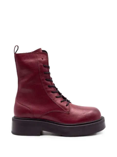 Vic Matie lace-up leather ankle boots Red 1L6516DL08BSP0450BORDEAUX