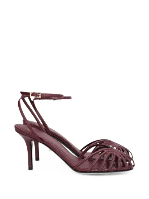 Alevì Lizard cage sandals Red L26SC002N1354301