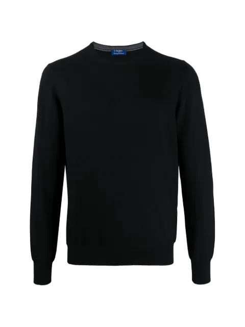 Barba crew-neck long-sleeve sweater Black 1429055567