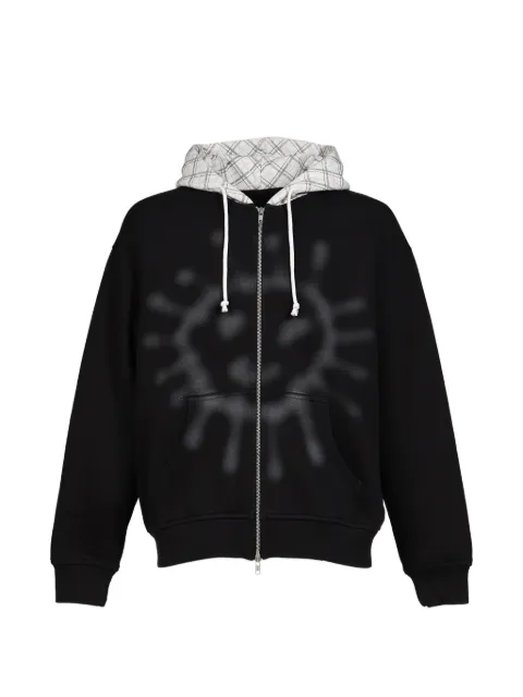 RASSVET sun-faded zip-up hoodie Black PACC18T025BLK