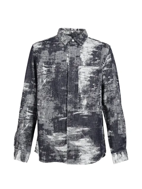 Taakk faded-effect long-sleeve shirt Black TA26AWSH039