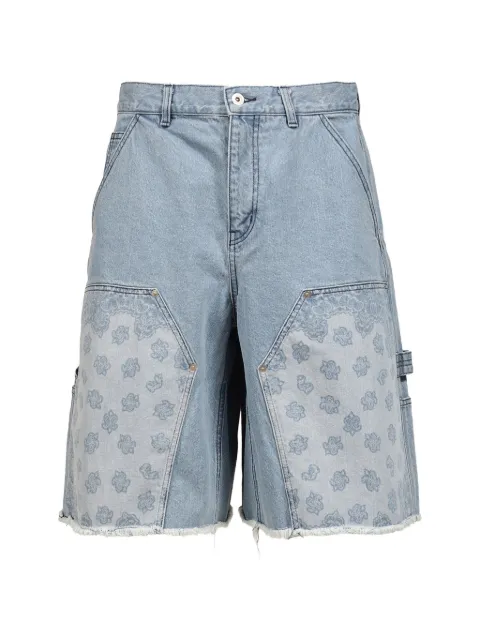JUN/NAKAYAMA paisley carpenter shorts Blue JNSS26015IND