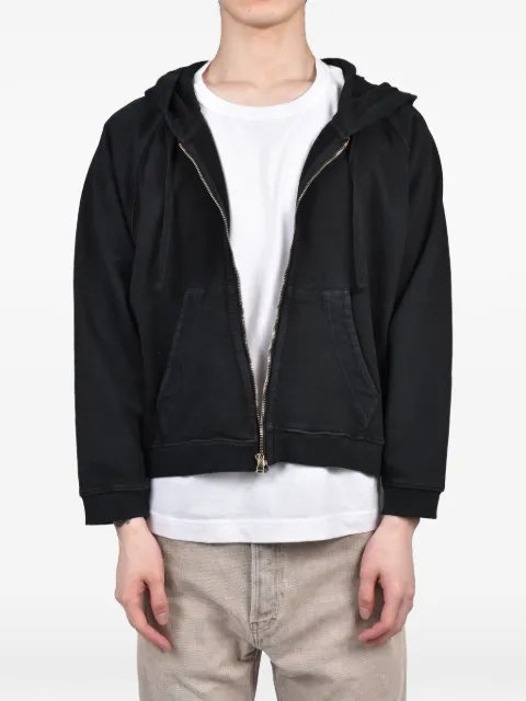 Second/Layer Rola zip-up hoodie Black SS26202301WASHEDBLK