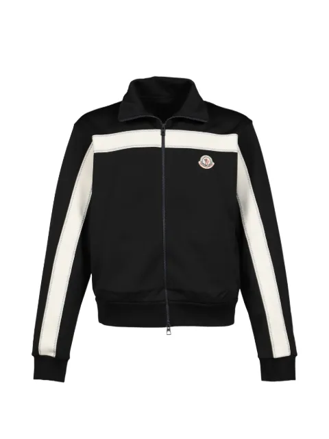 Moncler logo-patch panelled jacket Black 8G00037L1091899A1
