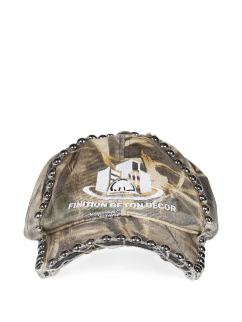 Joshua J. stud-embellished camouflage-print cap Neutrals JJ0020158