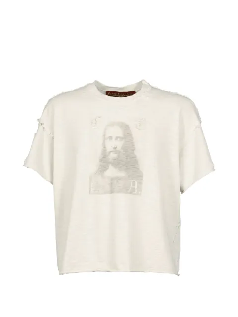 Crazy Clown L.A. graphic-print distressed T-shirt Neutrals 260U02WHT
