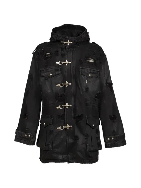 THUG CLUB Tribal M-65 distressed coat Black TC26JK0902BK