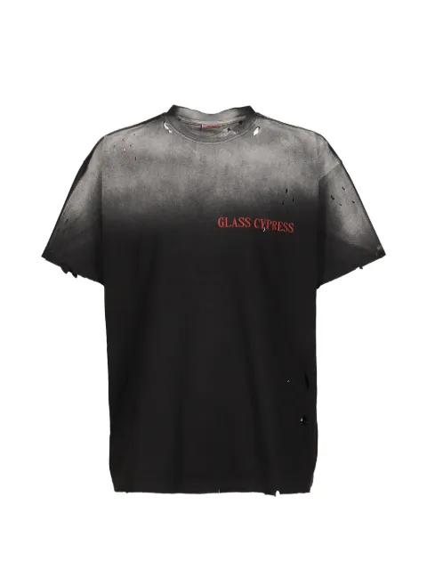 Glass Cypress distressed logo-print T-shirt Black 6012610015BLK