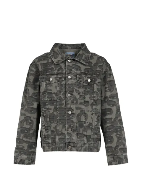 KidSuper face-camo denim jacket Grey SS26OW03