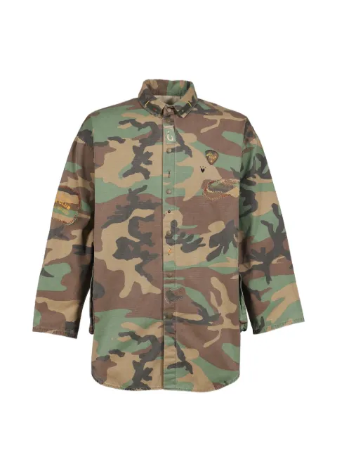 PORTER CLASSIC camouflage-print overshirt Brown PC0083880CAMO