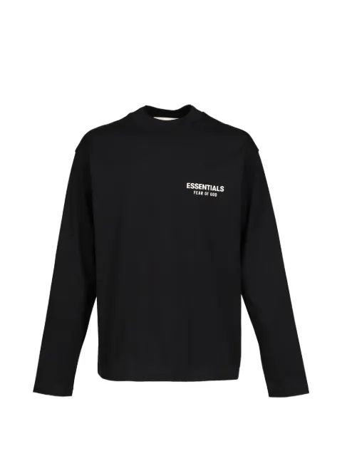 ESSENTIALS logo-print long-sleeve T-shirt Black 125AS264181FVTGBLKWHT