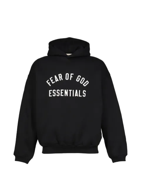 ESSENTIALS logo-print hoodie Black 192AS266991FVTGBLK